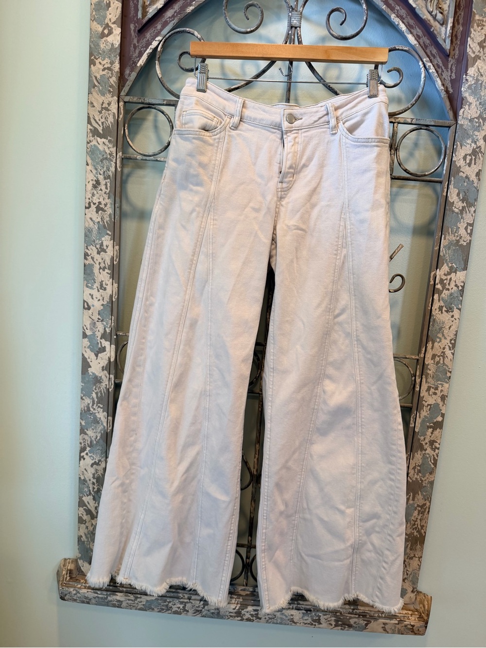 12th Tribe Cream/Tan Casual Pants - Picture 6 of 6